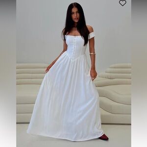 Princess Polly White Romantic Maxi Dress